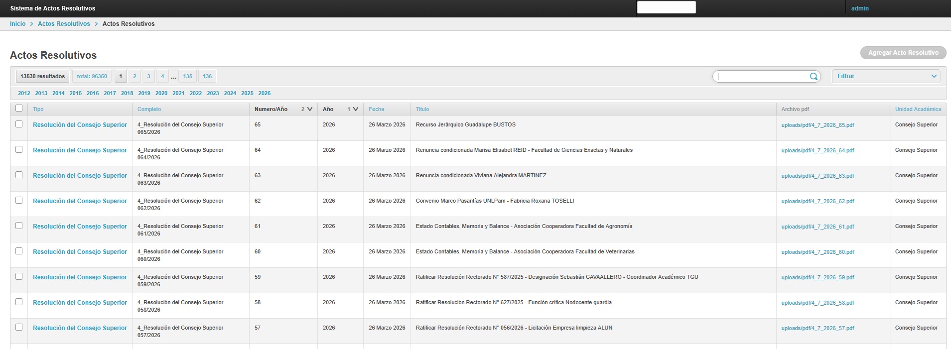 Sistema de Actos Resolutivos — UNLPam — imagen 2