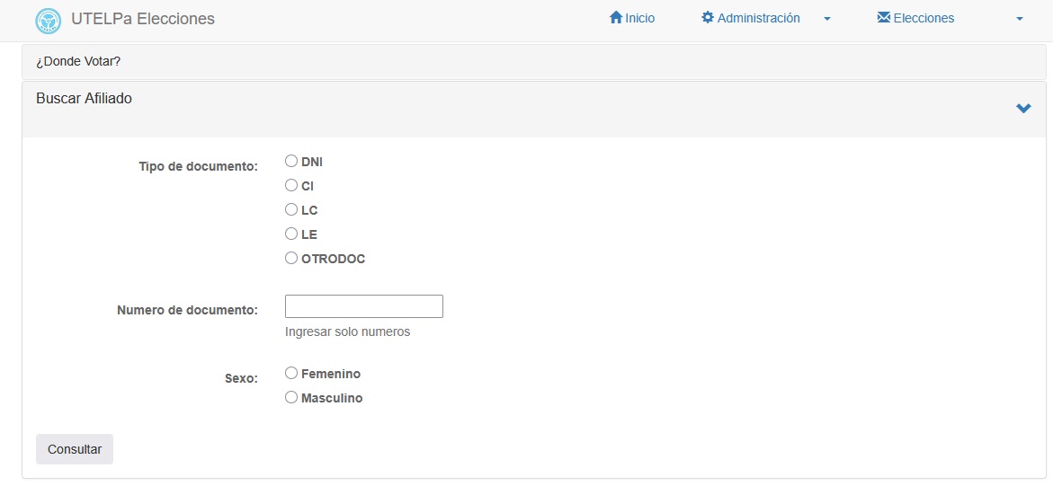 Sistema de Elecciones — UTELPa — imagen 1