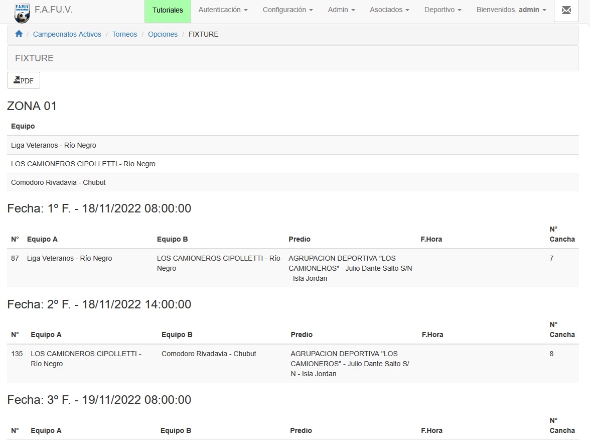 FAFUV — Sistema de Administración de Fútbol para Veteranos — imagen 5