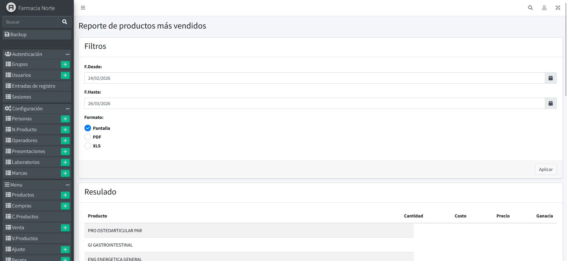 Farmacia Norte — Sistema de Gestión de Farmacia — imagen 2