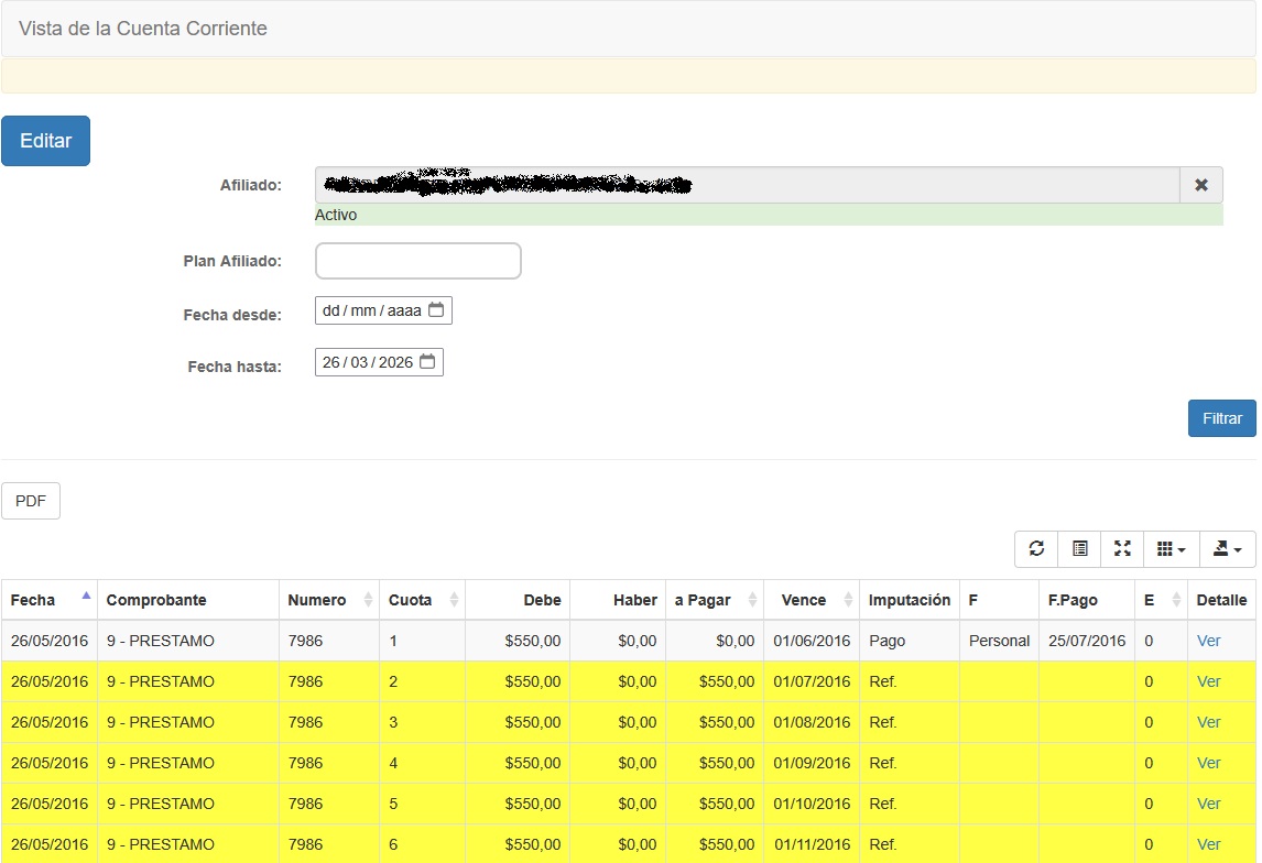 SAAU — Sistema de Administración de Afiliados UTELPa — imagen 2
